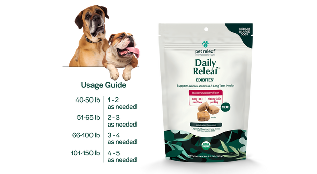 Daily Releaf Blueberry Cranberry Hemp Edibites, USDA Organic Chews, Supports Overall Wellness