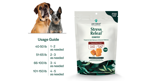 Stress Releaf Bacon CBD Edibites, Calming Chews