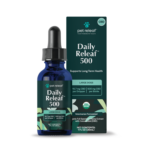 500mg Hemp Oil For Large Dogs, USDA Organic for Calming, Mobility, and Overall Health