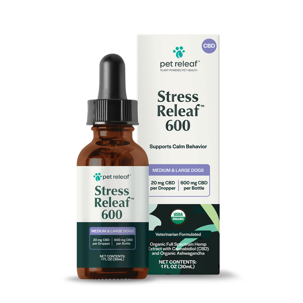 Stress Releaf 300/600mg Calming Hemp Oil USDA Organic with Ashwaganda